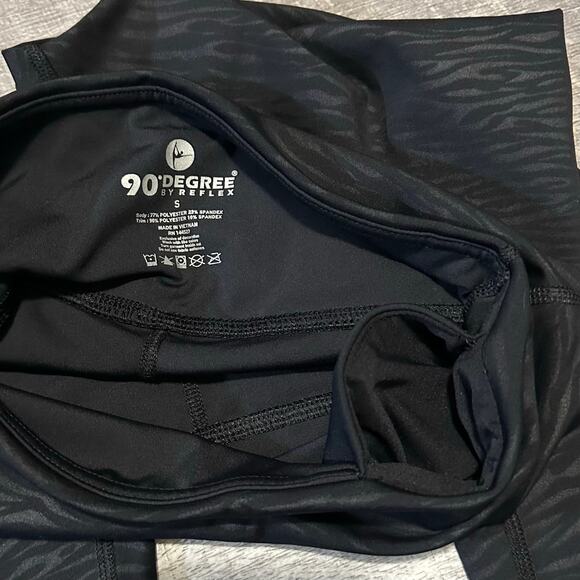 Legging Bundle Women Small Marika Green & 90 Degree Black Stripe Print Athletic - Picture 5 of 9